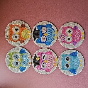 Owl Coasters w/stand
